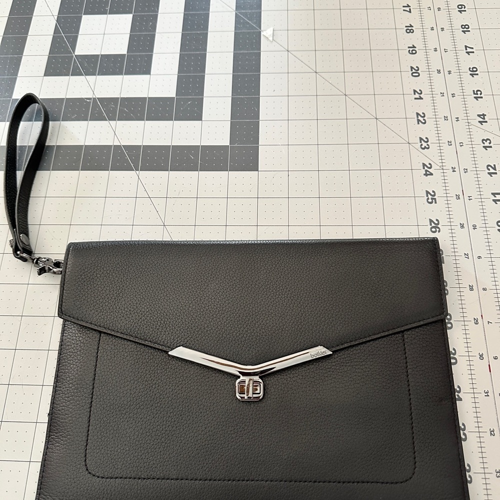Botkier Leather Wristlet Envelope Clutch - Designer Hardware
